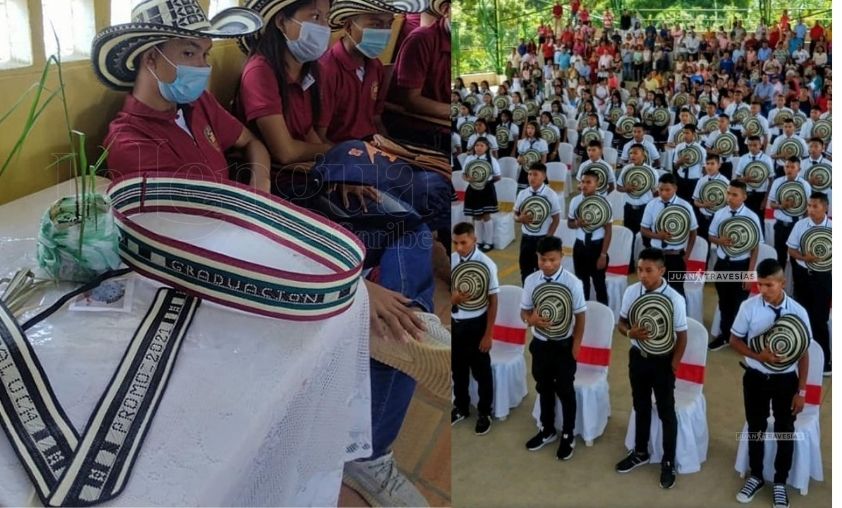 Preservando la tradición, en Tuchín se graduaron con sombrero vueltiao