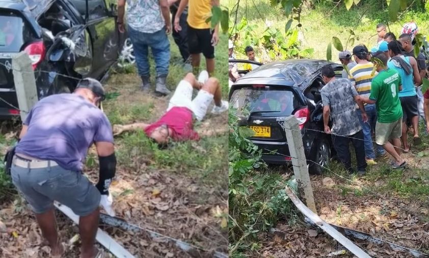 Automóvil se salió de la vía entre el Puente San Jorge y La Apartada