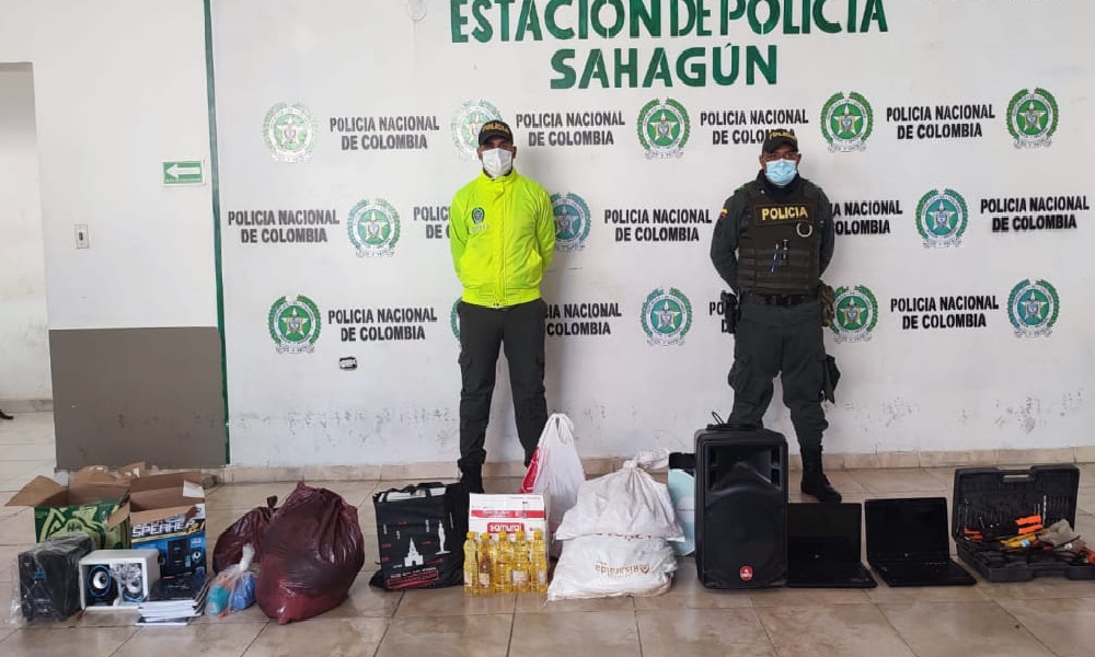 Recuperaron elementos hurtados de un colegio en Sahagún, ladrones habían saqueado el comedor escolar