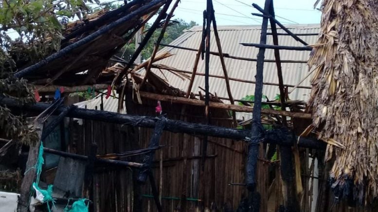 Incendio consumió una vivienda de palma y bahareque en zona rural de Montería