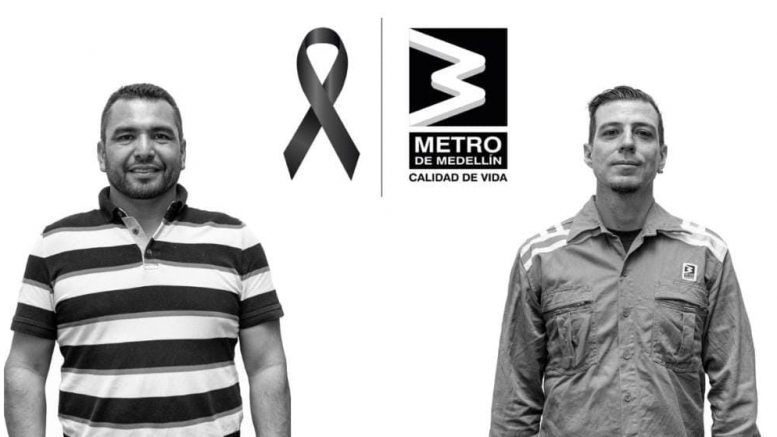 Contratistas murieron tras ser arrollados por el Metro en Medellín