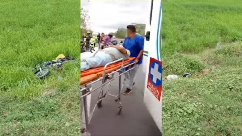 Motociclista resultó herido tras accidentarse en la glorieta de Mocarí