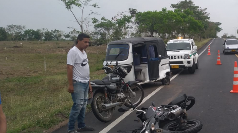 Accidente de tránsito en la vía Sahagún – Chinú dejó un hombre herido