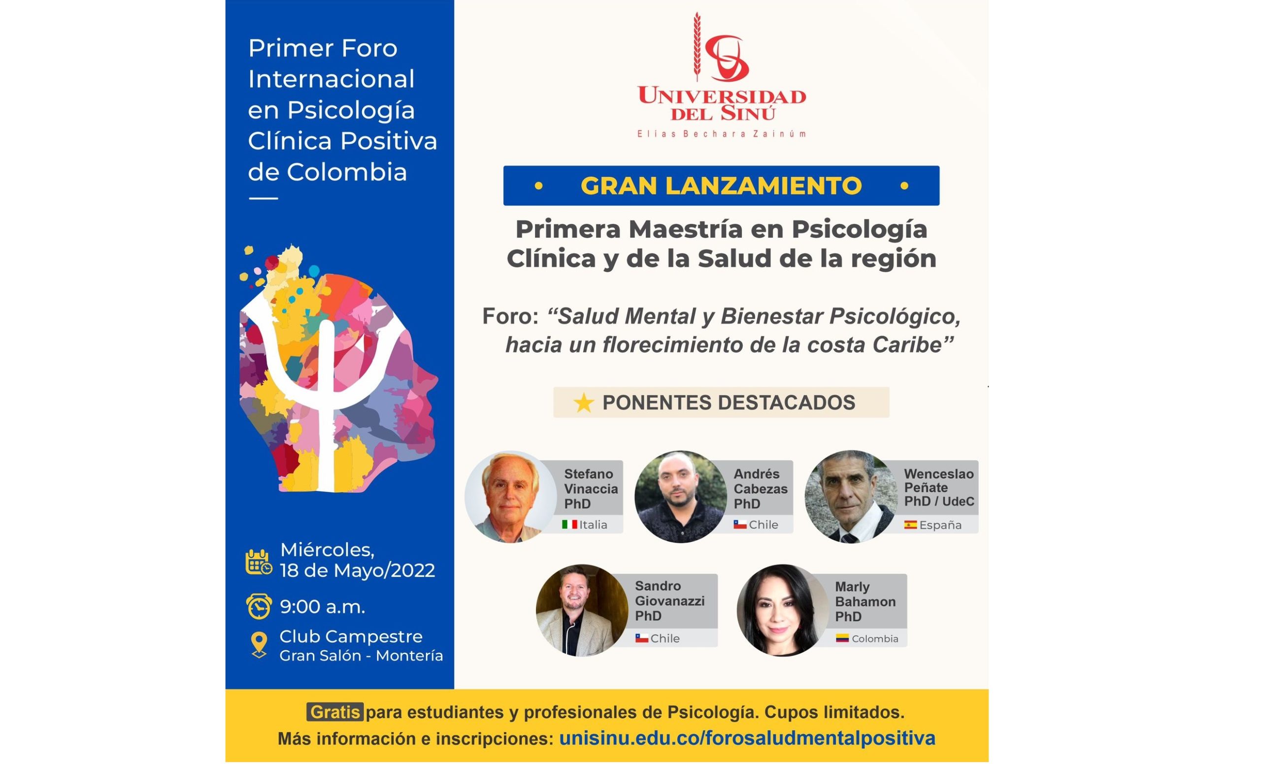 Participa del primer Foro Internacional en Psicología Clínica Positiva de Colombia