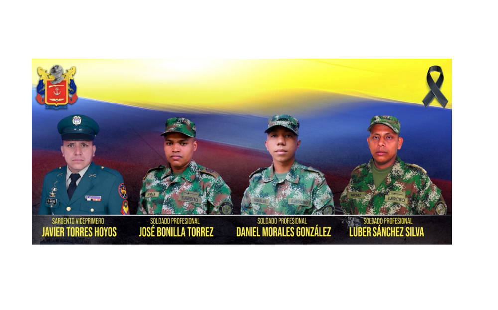 Cuatro militares fueron asesinados en Uribe, Meta