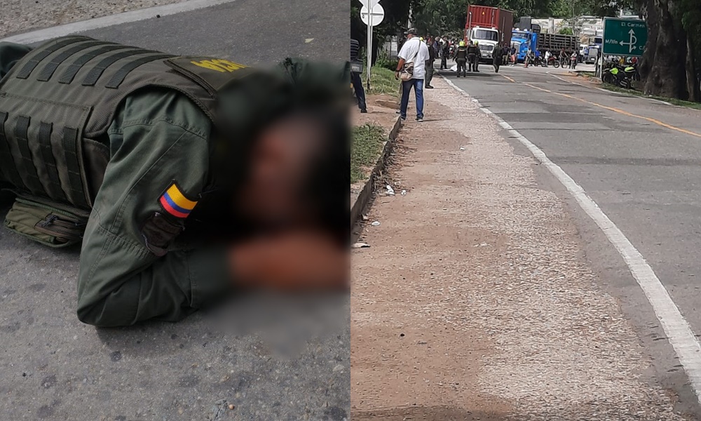 Policía fue asesinado en un puesto de control en el Carmen de Bolívar