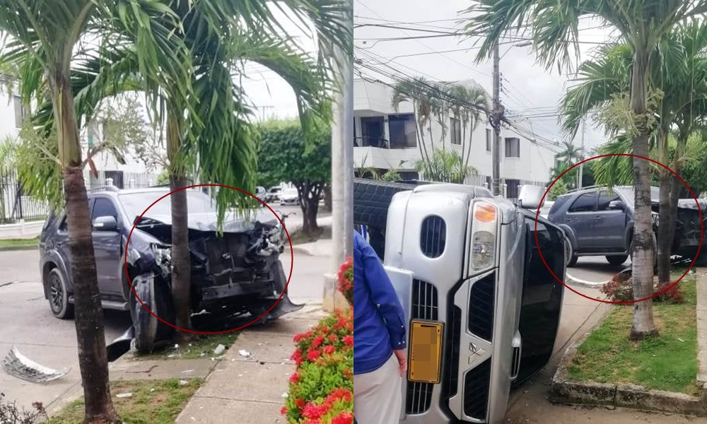 Camionetas de alta gama involucradas en aparatoso accidente en el norte de Montería