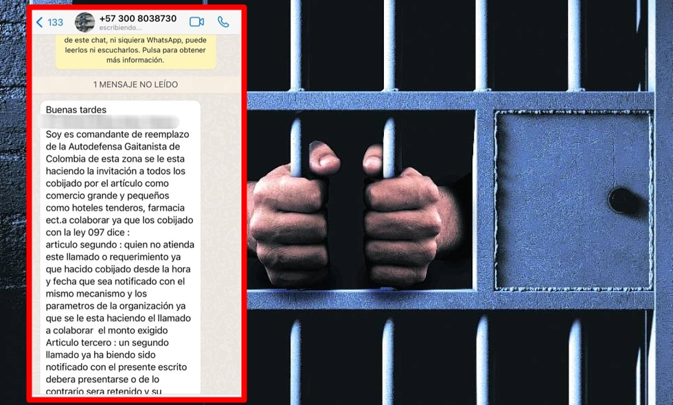 Reclusos del país están enviando mensajes extorsivos a través de WhatsApp, Policía insta a denunciar