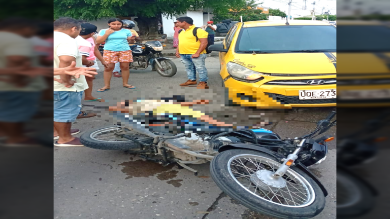 Taxi se habría volado la escuadra y provocó accidente en La Floresta, Montería