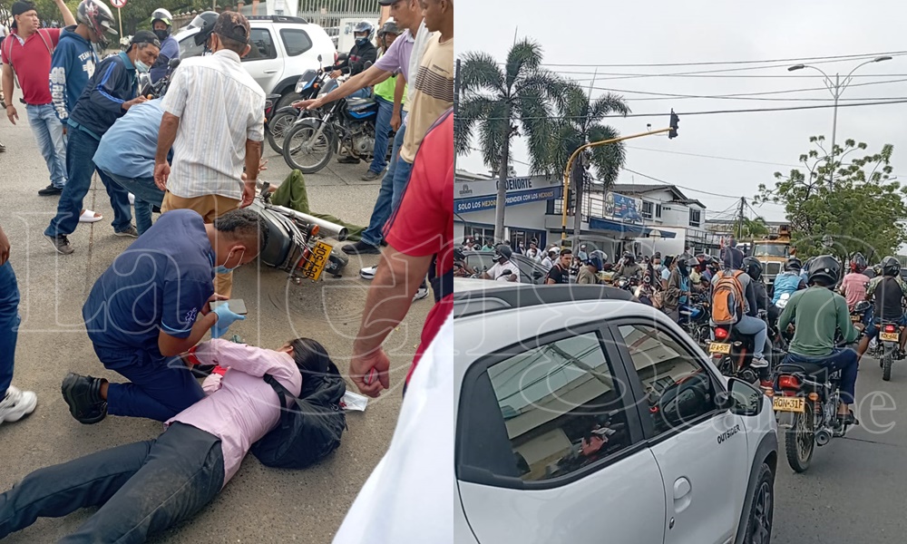 Dos heridos dejó accidente de tránsito en la Avenida Circunvalar de Montería