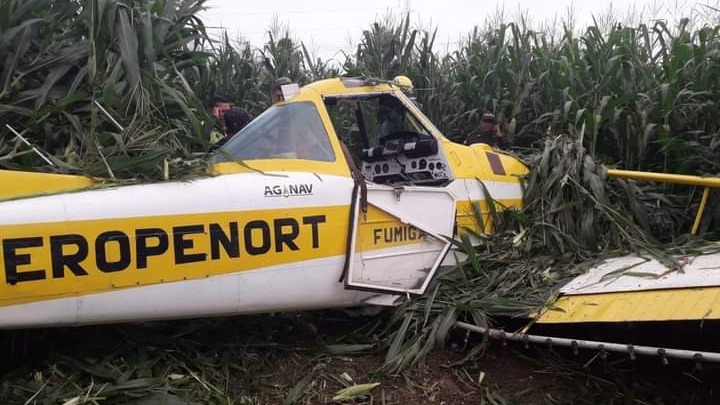 Avioneta de fumigación se accidentó en Ciénaga de Oro, una persona resultó herida