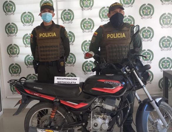 Policía recuperó motocicleta abandona y reportada por hurto en Juan XXIII