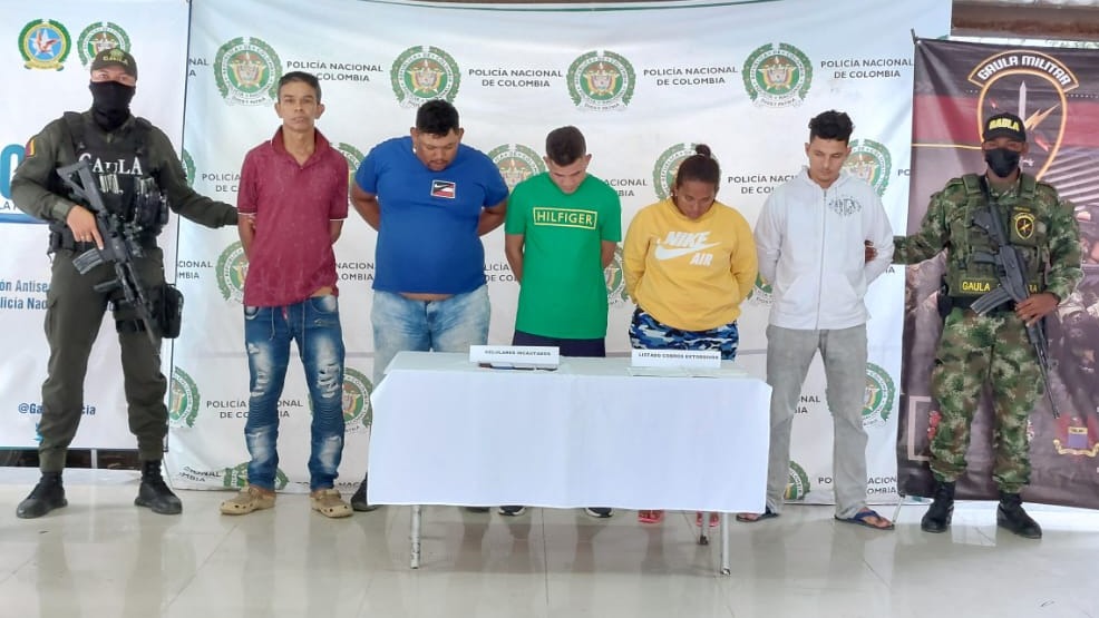 Capturados cinco sujetos señalados de extorsionar comerciantes y prestamistas en Montería