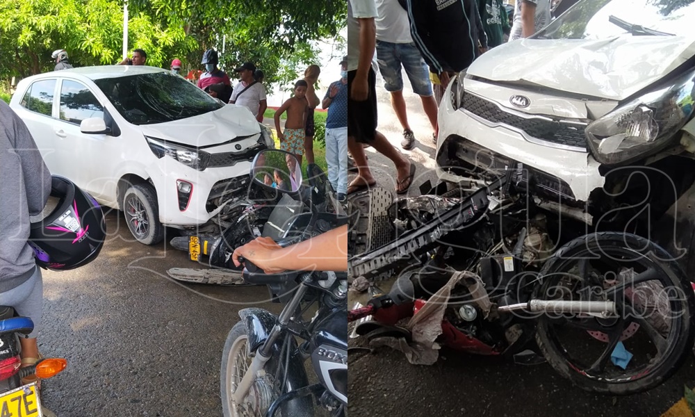 Mujer resultó herida en accidente en el sur de Montería, fue embestida por un carro