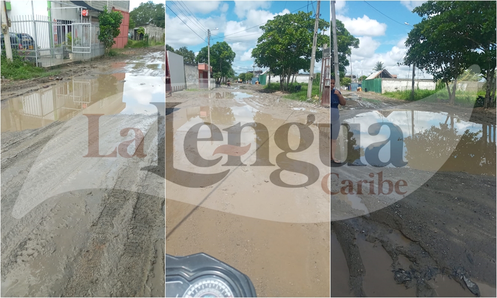 Habitantes del barrio Caribe de Montería no pueden salir de sus casas, las calles son un lodazal