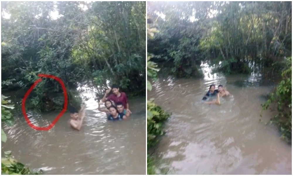 Qué susto, se tomaron una foto en una quebrada de Ayapel y les apareció un espanto