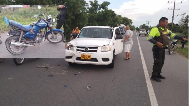 Un herido dejó accidente en la vía Cereté – San Pelayo