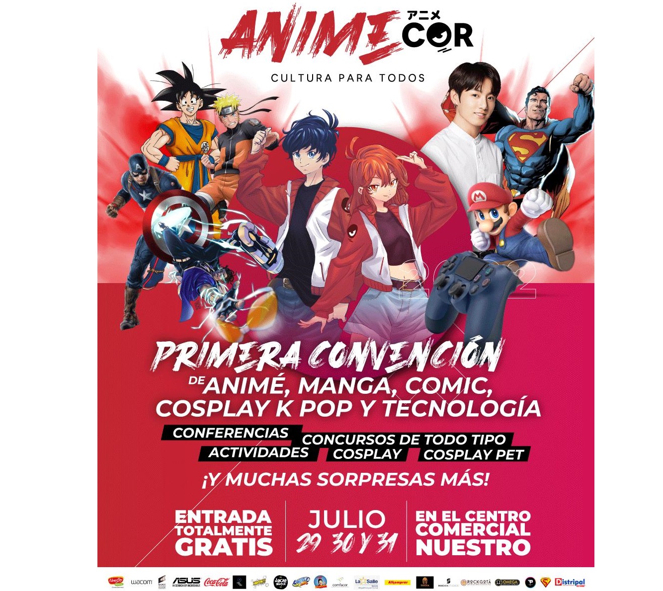 ANIMECOR 2022, primer evento de cultura anime, manga, cómic, K-pop en el centro comercial Nuestro Montería