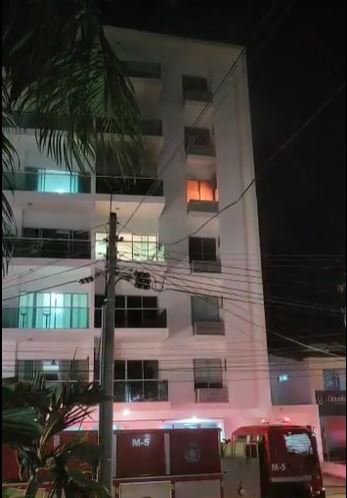 Incendio en un apartamento del barrio La Castellana