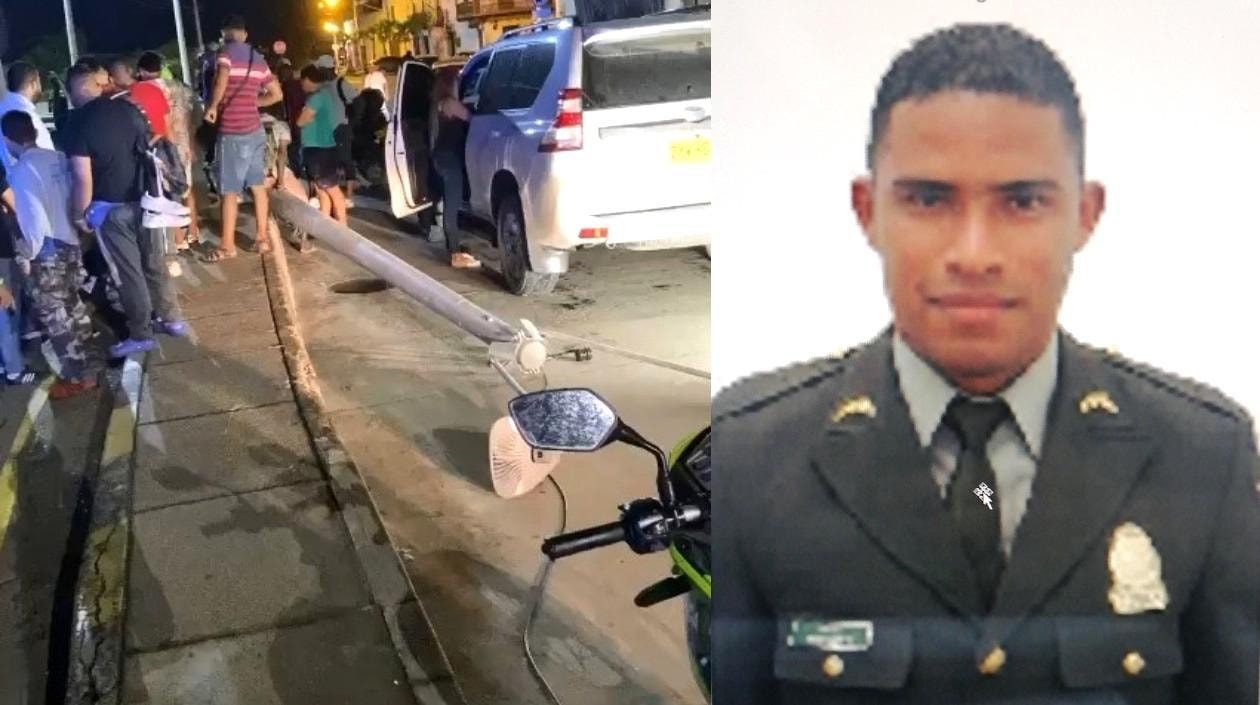 Patrullero monteriano murió tras accidentarse en medio de una persecución policial en Cartagena
