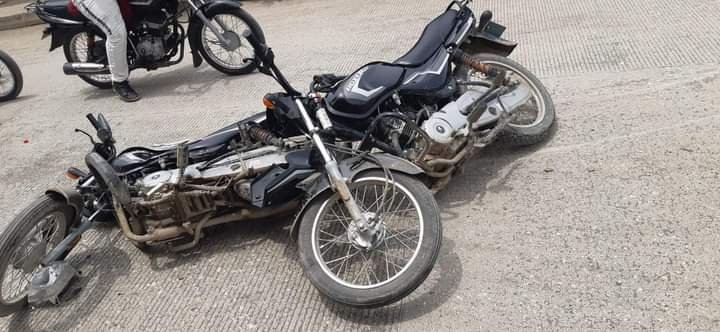Choque de motos dejó un herido en el barrio Cantaclaro de Montería