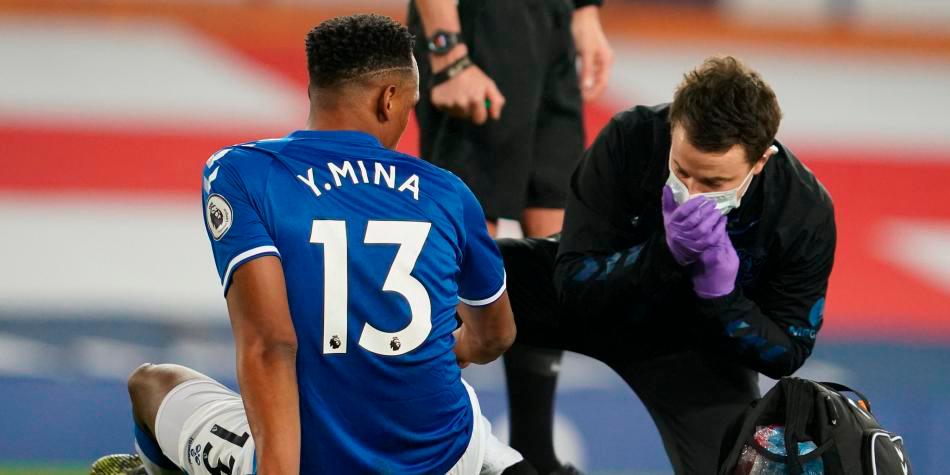 Las lesiones le pasan factura a Yerry Mina, estaría en la lista de salidas del Everton