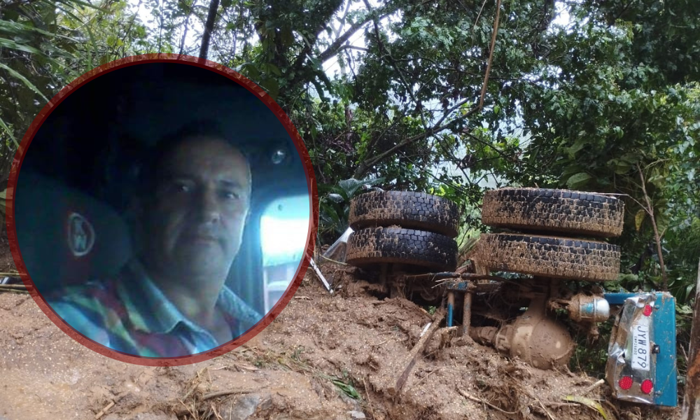 Conductor de una tractomula murió tras ser sepultado por un derrumbe en Valdivia, Antioquia