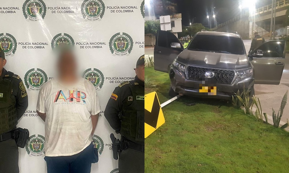 Cayó borracho que hizo ‘cachichí’ con lujoso vehículo que sacó de un parqueadero en Montería