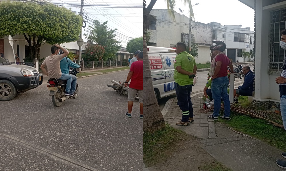 Un herido dejó accidente en el barrio La Julia de Montería