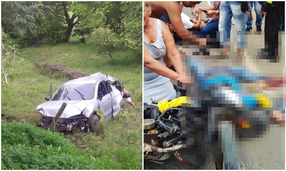 Aparatoso accidente en la vía Montería – Planeta Rica dejó tres personas heridas