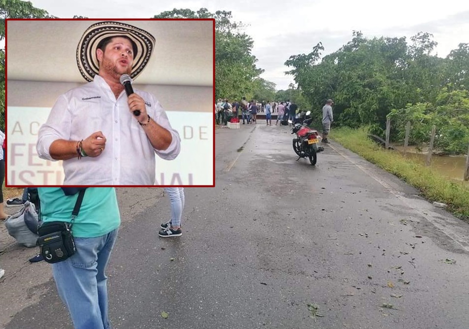 Tras colapso de vía en Ayapel, gobernador de Córdoba se comunicó con al alcalde para brindar apoyo y solucionar la situación