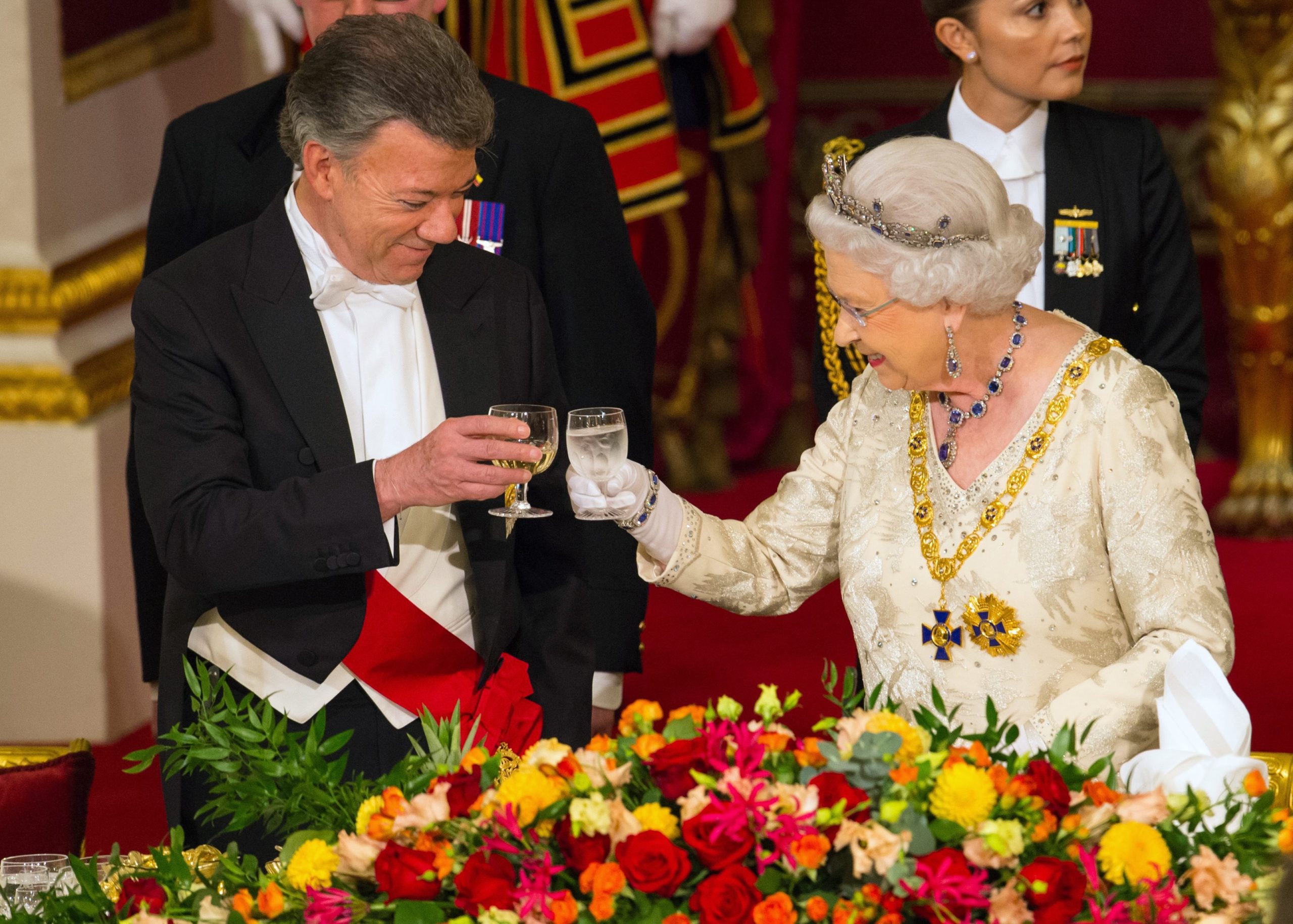 Santos, el único presidente colombiano que recibió la reina Isabel II