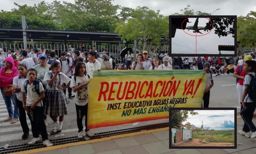 “Queremos reubicación”: estudiantes de la I.E. Aguas Negras se tomaron el aeropuerto Los Garzones de Montería