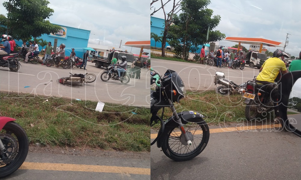 Choque de motocicletas en el Segundo Anillo Vial dejó dos heridos