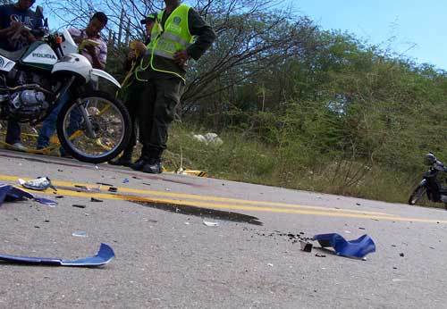 Mujer resultó herida tras accidentarse en la vía Lorica – San Bernardo del Viento