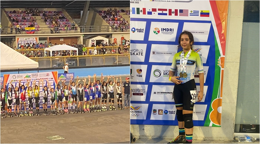 La monteriana Thalyana Ibáñez ganó dos medallas en el Campeonato Panamericano de Patinaje