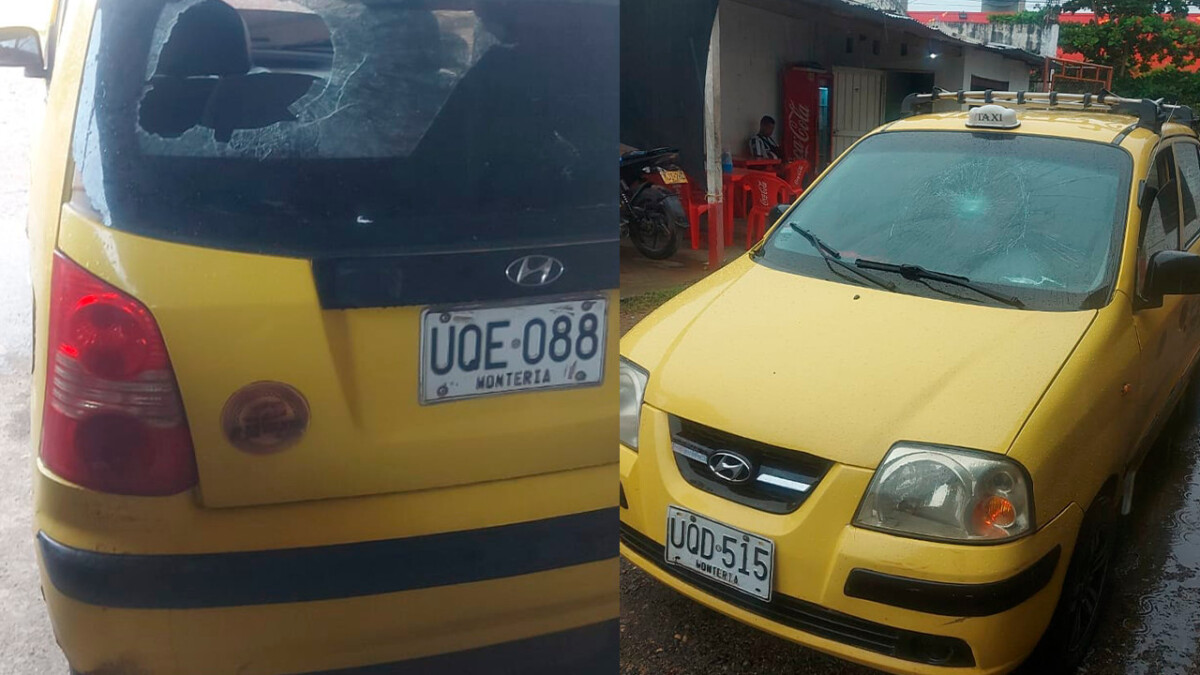 Dos taxis fueron atacados a piedras en el sur de Montería