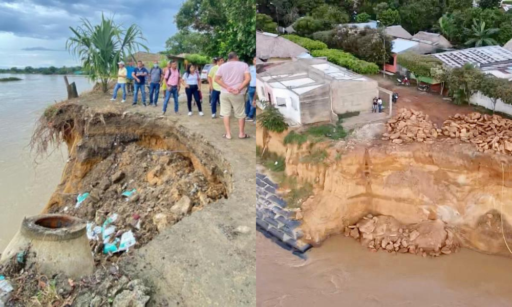 Por erosión del río Sinú hay situación de riesgo en el sector La Muralla de Tierralta