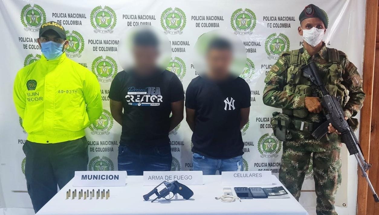 Cayeron alias ‘Gaspar’ y ‘Pecas’, por porte ilegal de armas de fuego en Puerto Libertador