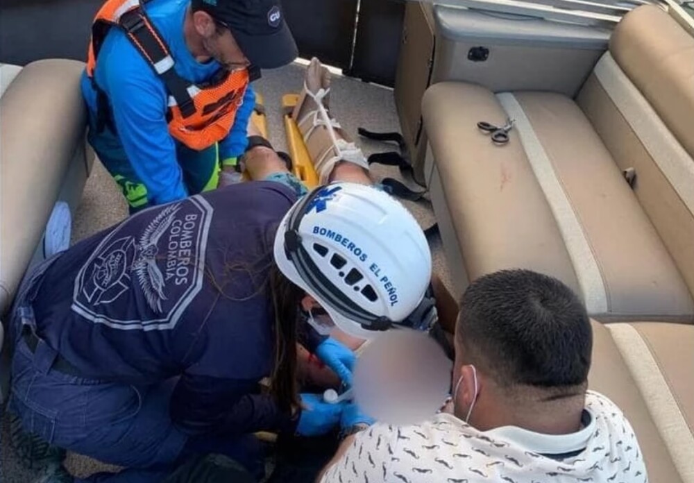 Tres personas resultaron heridas en accidente náutico en El Peñol, Antioquia