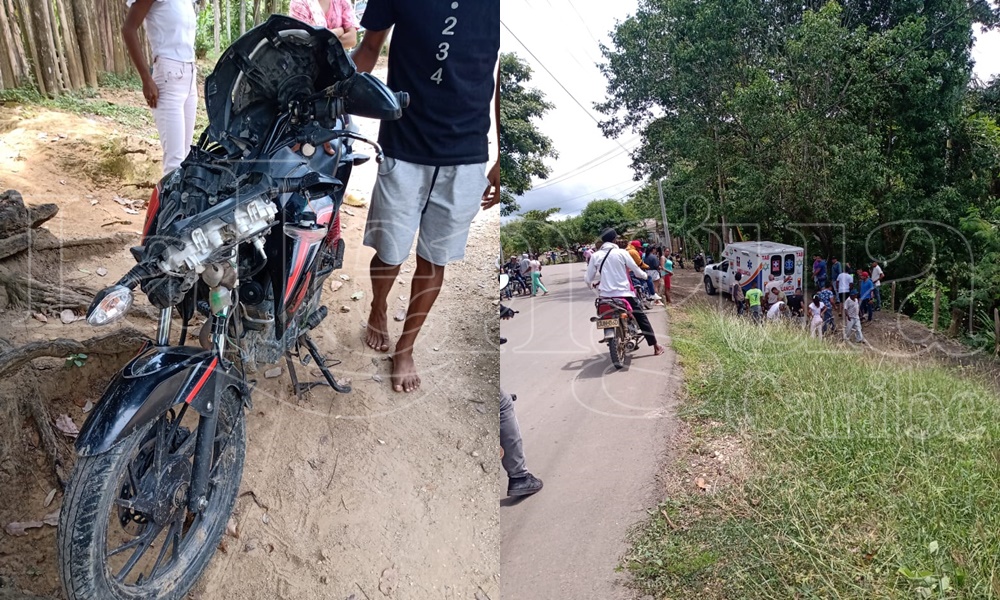 Choque de motocicletas dejó dos heridos en Puerto Escondido