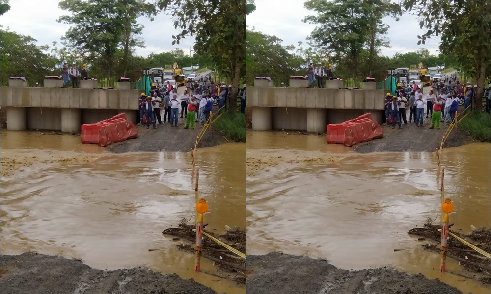 Denuncian presunta negligencia del Consorcio ISLA en construcción del puente en el Kilómetro 7 vía Santa Lucía – Moñitos