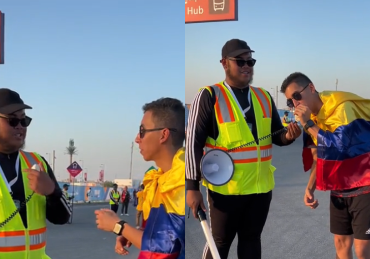 <strong>Plátano, plátano, yuca: colombiano en Qatar utilizó megáfono para hablar como vendedor ambulante</strong>