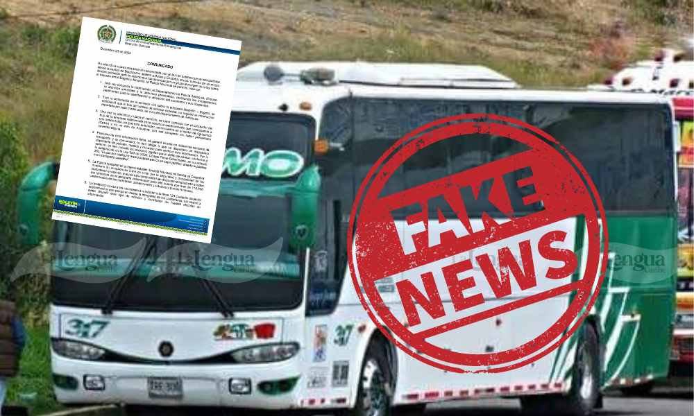 Pilas con las fake news, Policía desmintió secuestro de bus turístico y anunció acciones legales