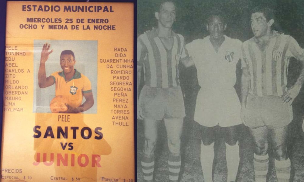 Pelé enfrentó al Junior jugando para Santos en enero de 1967