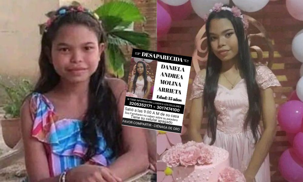 ¡Apareció Daniela! La menor de 15 años desaparecida en Cienága de Oro
