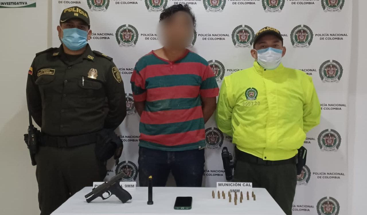 Capturan a alias ‘El Pelucas’ con arma de fuego en San Pelayo