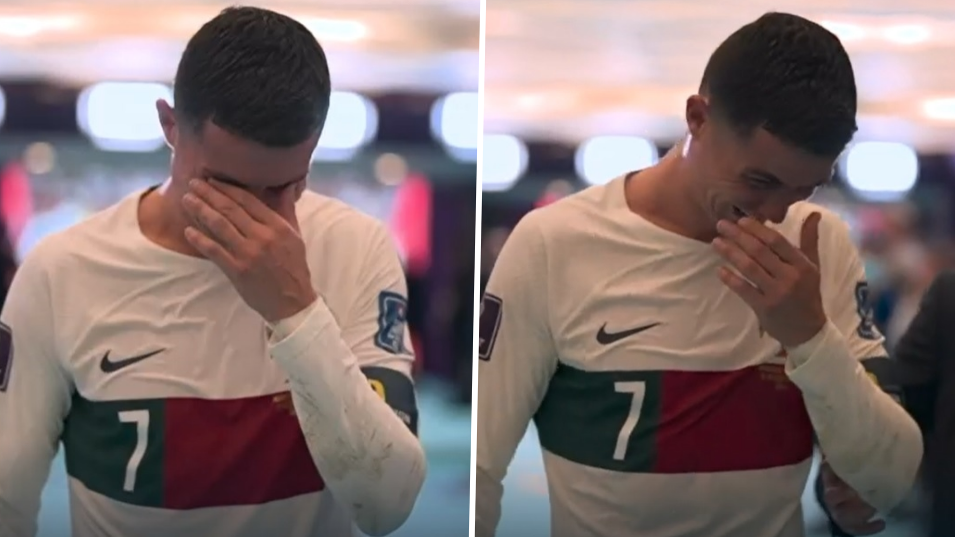 El llanto desconsolado de Cristiano Ronaldo tras quedar eliminado de Qatar 2022