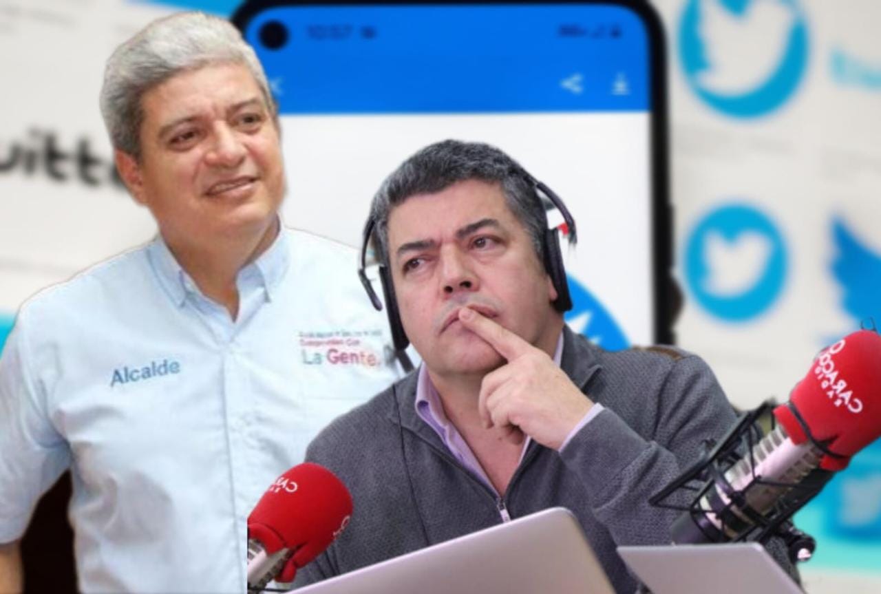 La ‘peinada’ del alcalde de Lorica al periodista Gustavo Gómez de Caracol Radio
