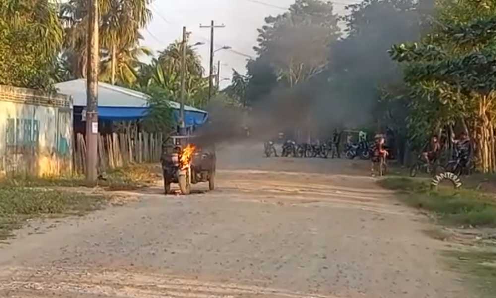 Alerta, desconocido quemó un motocarro en San Pelayo